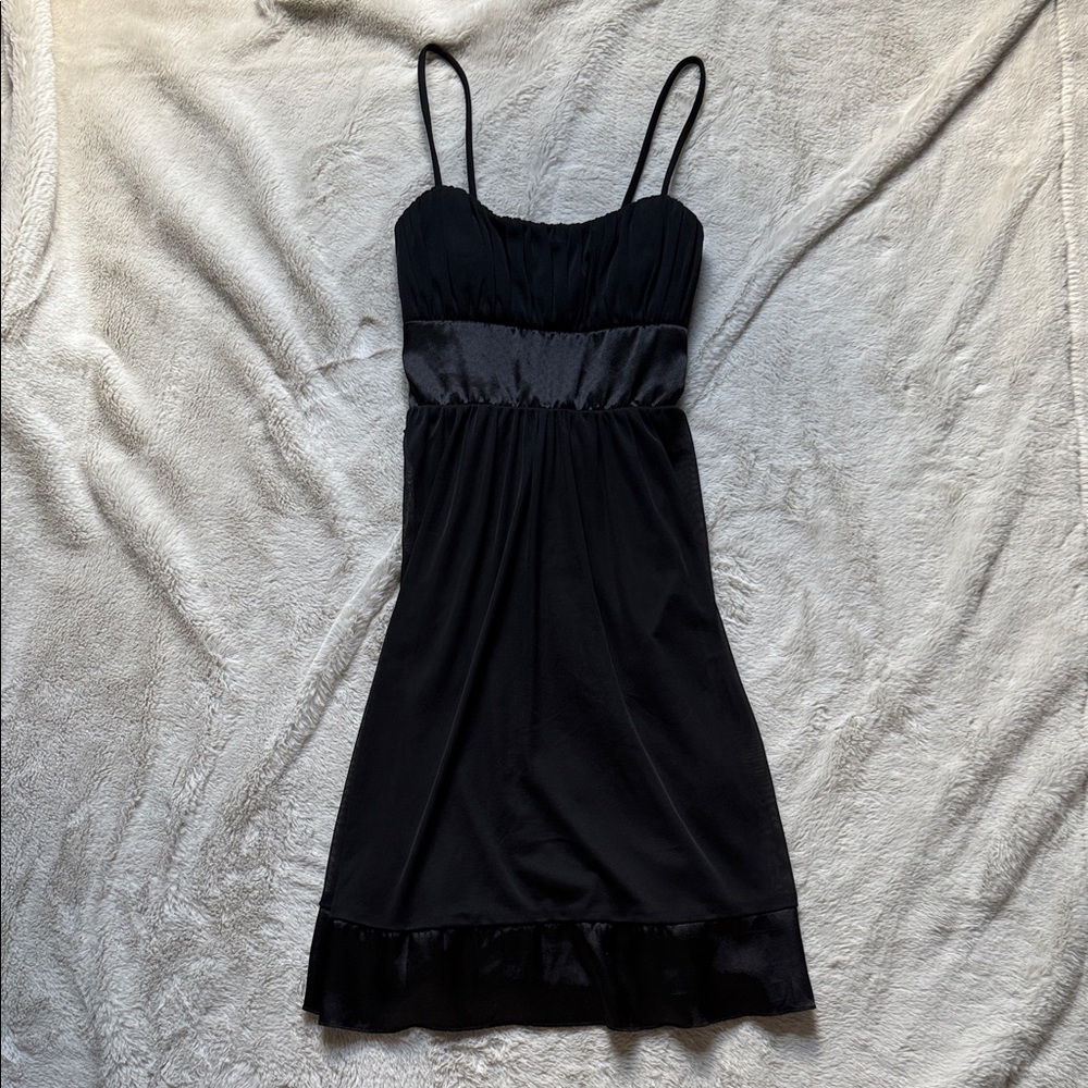 Elegant Black Spaghetti Strap Dress Little Black Dress